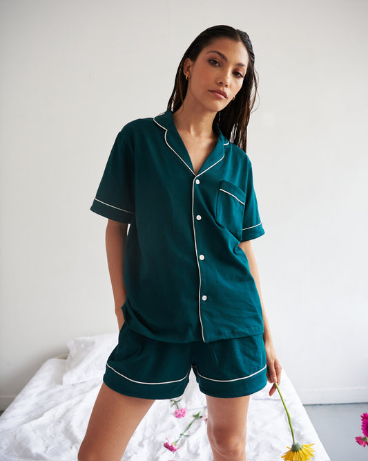 Agua & Flore Green Cotton Pajama Set